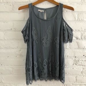 Maurices Cold Shoulder Lace Top | Size M